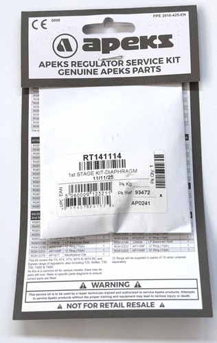 Apeks stufe service kit - stufe,